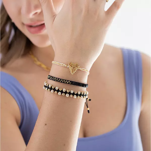 Set De Pulseras Black Lovet