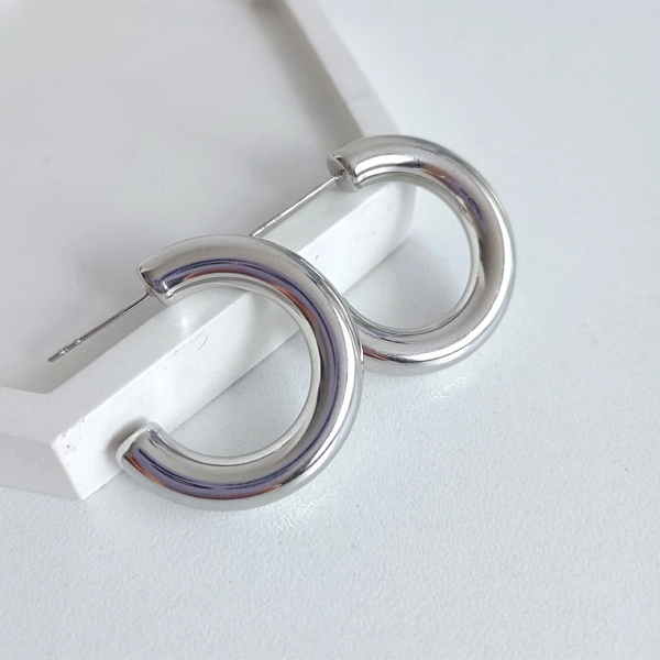 Candongas Medianas Plateadas