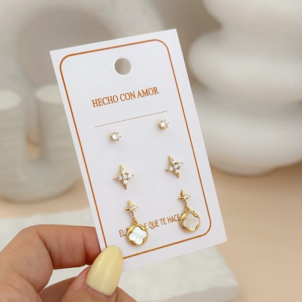 Set De Aretes Saturno